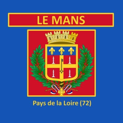Fanion Mini Drapeau France / Le Mans - Décoration Voiture Ou Souvenir