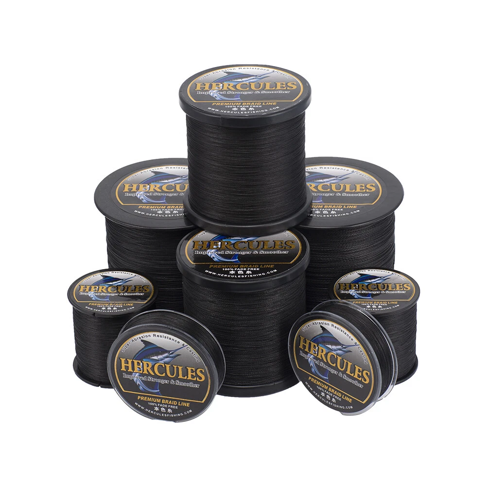 HERCULES Colorfast 20 Pounds Test PE Braided Fishing Line Fade Free 4 8  Strands