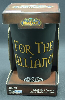 For the Alliance XXL Glas World of Warcraft 400 ml Trinkglas NEU OVP