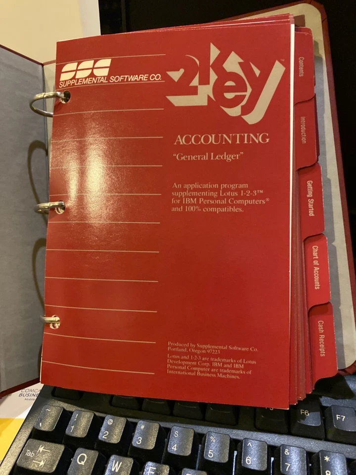Libro mayor general de 2 teclas que complementa Lotus 123 para PC Foto 3 de 4