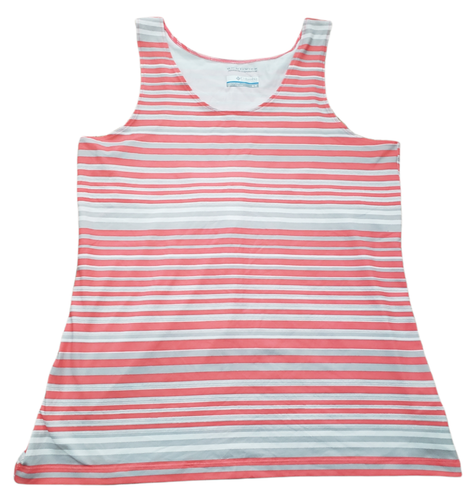Columbia Tank Top Women's Medium Siren Splash Print Sleeveless Shirt Striped