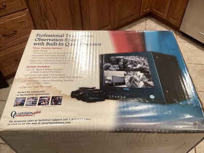 Vintage Quadvision Plus 12  Focus Quad Observation System Screen & Camera NIB