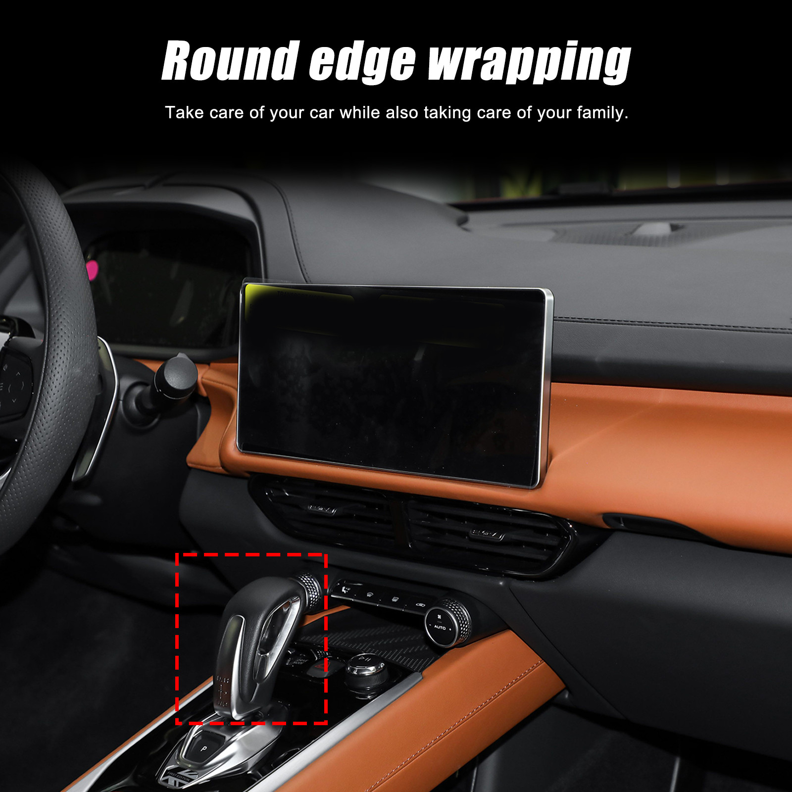 Carbon Fiber Central Console Gear Shift Knob Cover For Lotus EMIRA 2022-2025
