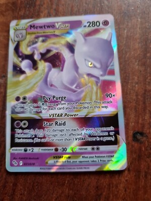 mewtwo vstar 031 078 pokemon go ultra rare card Pokemon Go Mewtwo Vstar 031/078 Ultra Rare Textured Mint