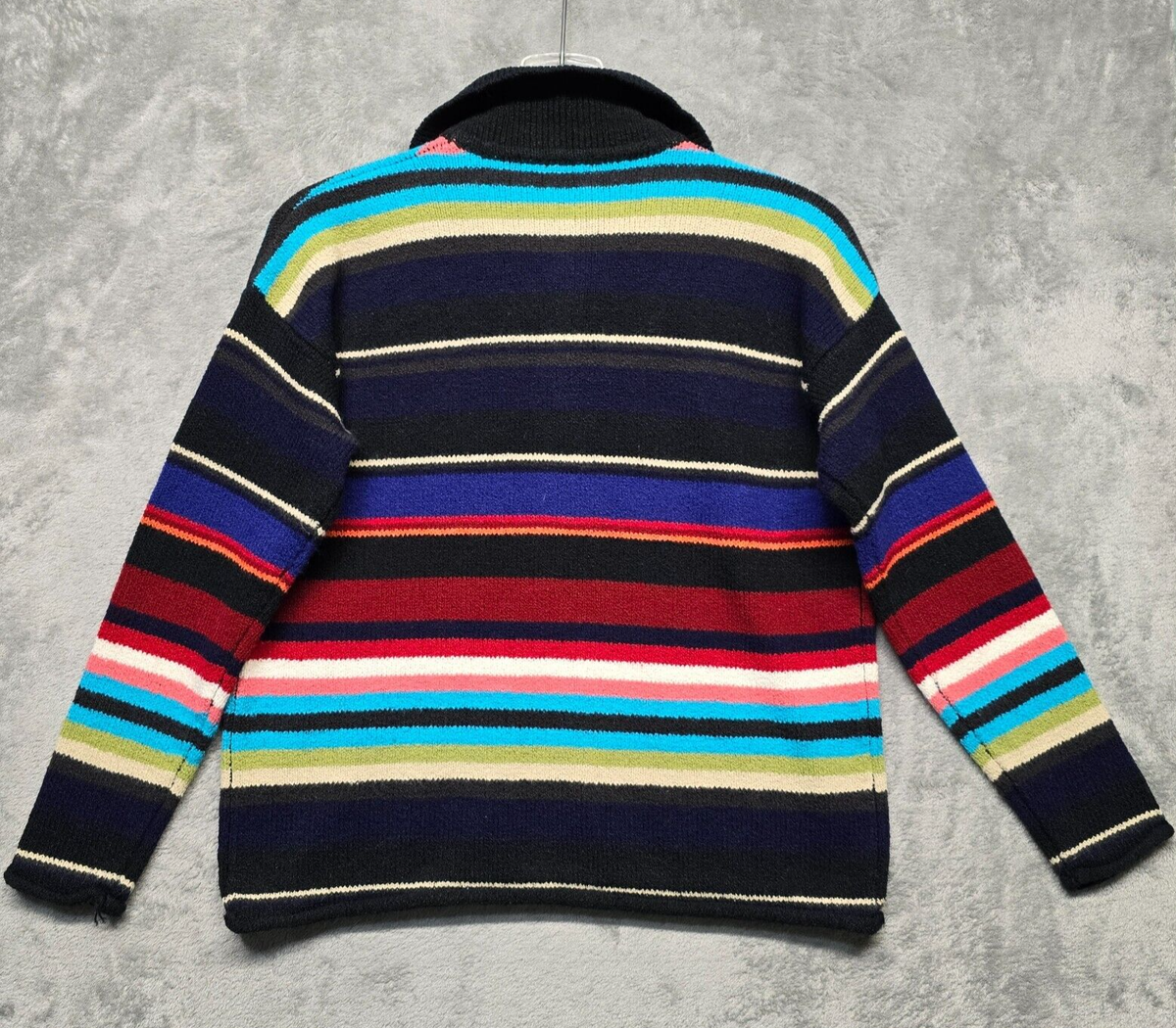 Express Tricot Sweater Womens Extra Small Colorful Stripe 90s Y2K