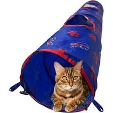 Pets First NFL Cat Tunnel Tube Toy & Plush Football Toy Filled with Catnip