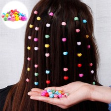 Hair Claw Girls Clips Grips Headwear Beads For Womens Candy Colour Mini Plastic