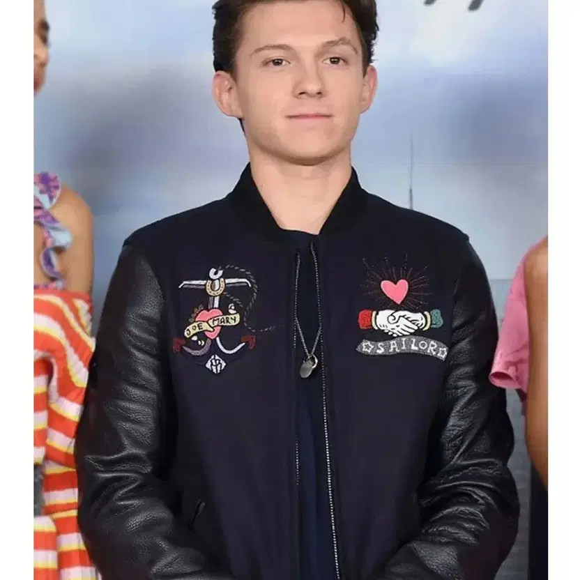 Valentino Garavani Beaded Wool Leather Jacket thumbnail 2