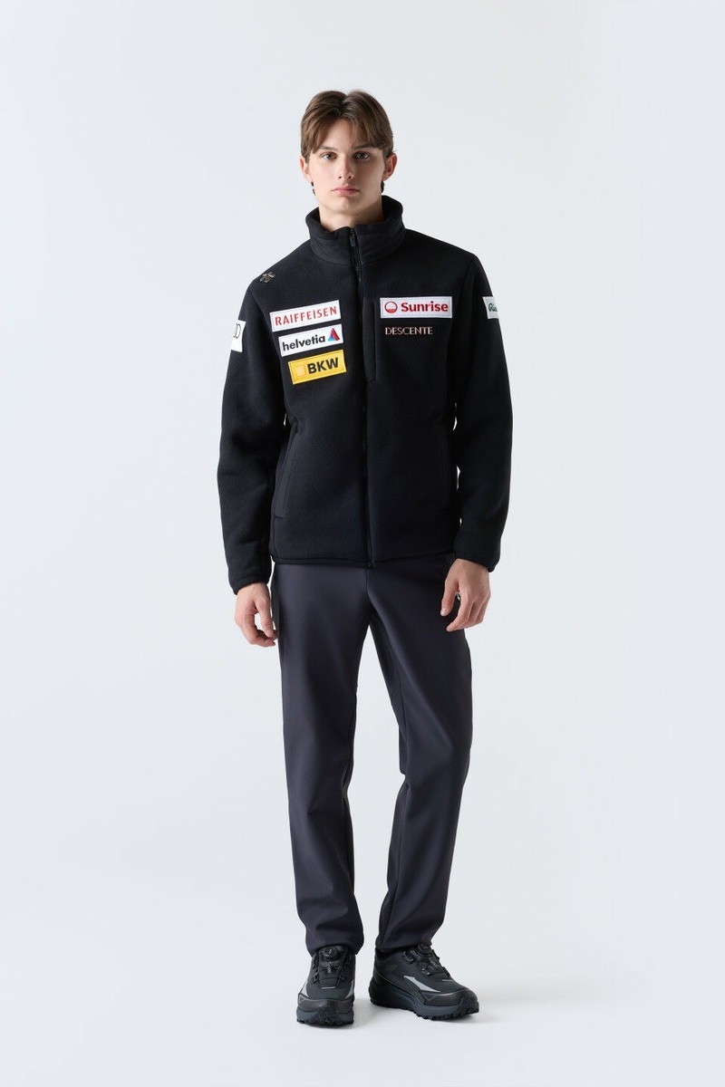 DESCENTE MENS SWISS SKI HEAVY BONDING FLEECE JACKET SQ421SKTO2