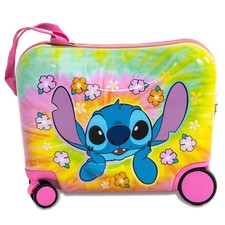Disney Stitch Checked Hardside Ride on Luggag...