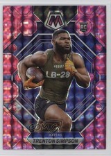 2023 Panini Mosaic Rookies Pink Camo Mosaic Prizm Trenton Simpson #367 0t2