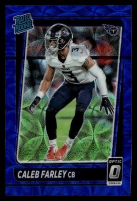 2021 Donruss Optic #249 Caleb Farley Rookie  Blue Scope Titans