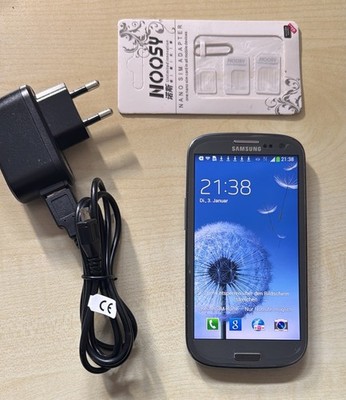 Samsung Galaxy S3 GT-I9300 16GB Geprüft Händler Grau Garantie Komplett Accu Neu