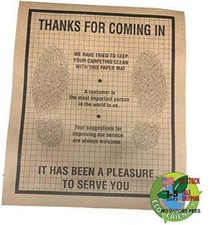 EcoShield Recycled Brown Kraft Paper AutoMat Floor Mat - Disposable