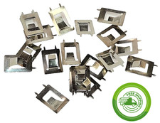 100x 0.84" - Universal Steel Leaf Spring Battery Contact - Through Hole Mount