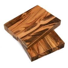 Goncalo Alves / Tigerwood Ebony Wood Pen Blank, 3/4" x 3/4" x 5", Pack of 10