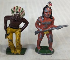   VINTAGE BARCLAY MANOIL DIME STORE LEAD INDIAN CHIEF  WARRIOR BRAVE  