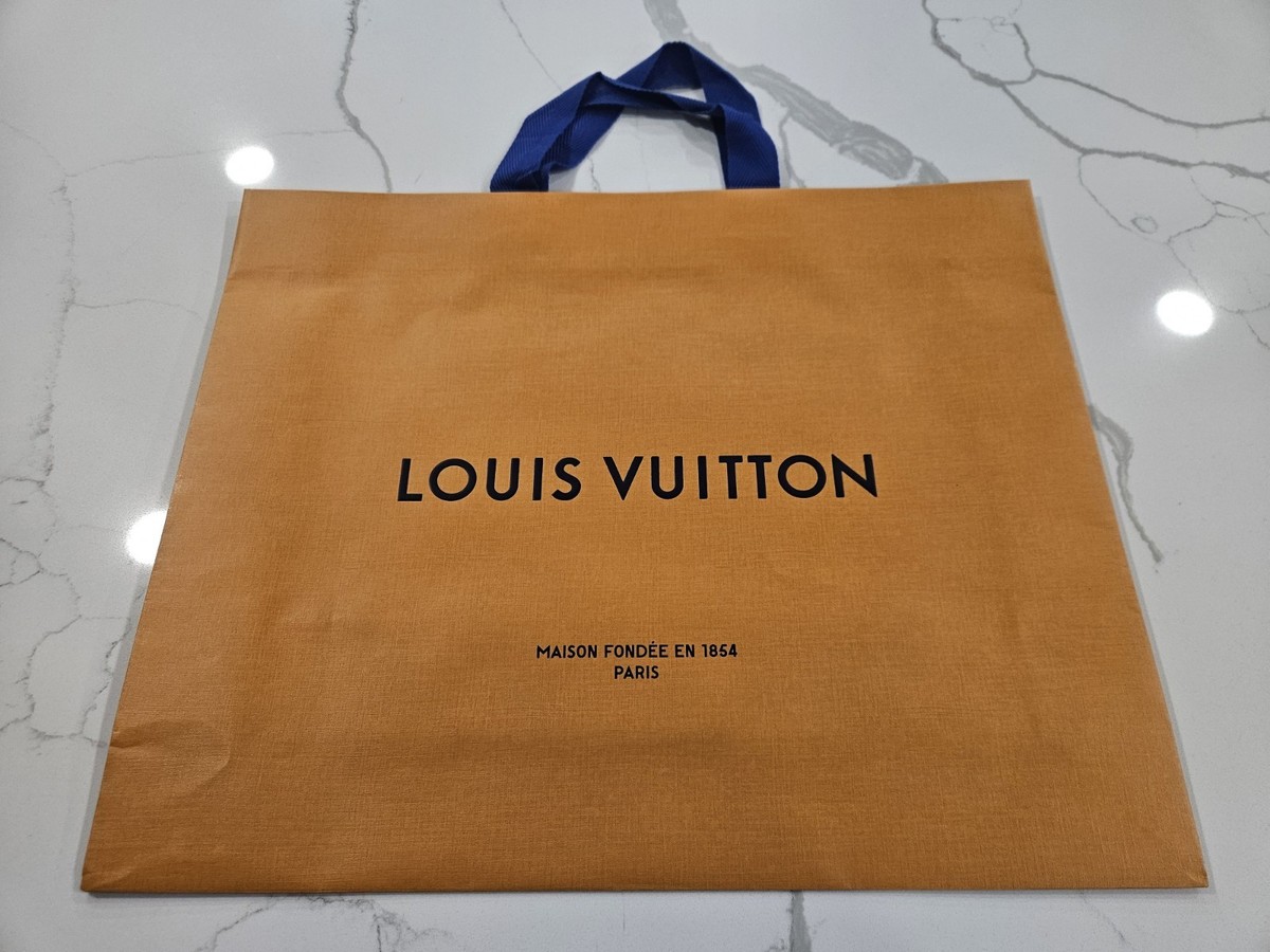 Authentic LOUIS VUITTON LV Large Paper Shopping Bag - 19 x 15 x 5