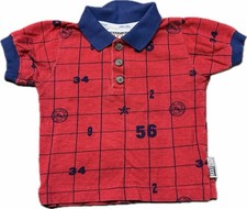 Vintage 90s Bugle Boy Kids Shirt 18m Toddler Grid Pattern Top Quarter Button Up