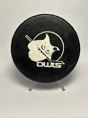 Grand Rapids Owls IHL Official Hockey Puck Made In Canada Vintage - White Logo