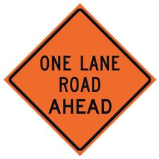 Eastern Metal Signs And Safety 669-C/48-Sbfo-Or One Lane Road Traffic Sign, 48