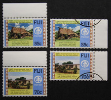 Fidschi 1987, Mi.565-566, Obdachlosenunterkunft, ** postfrisch und gestempelt