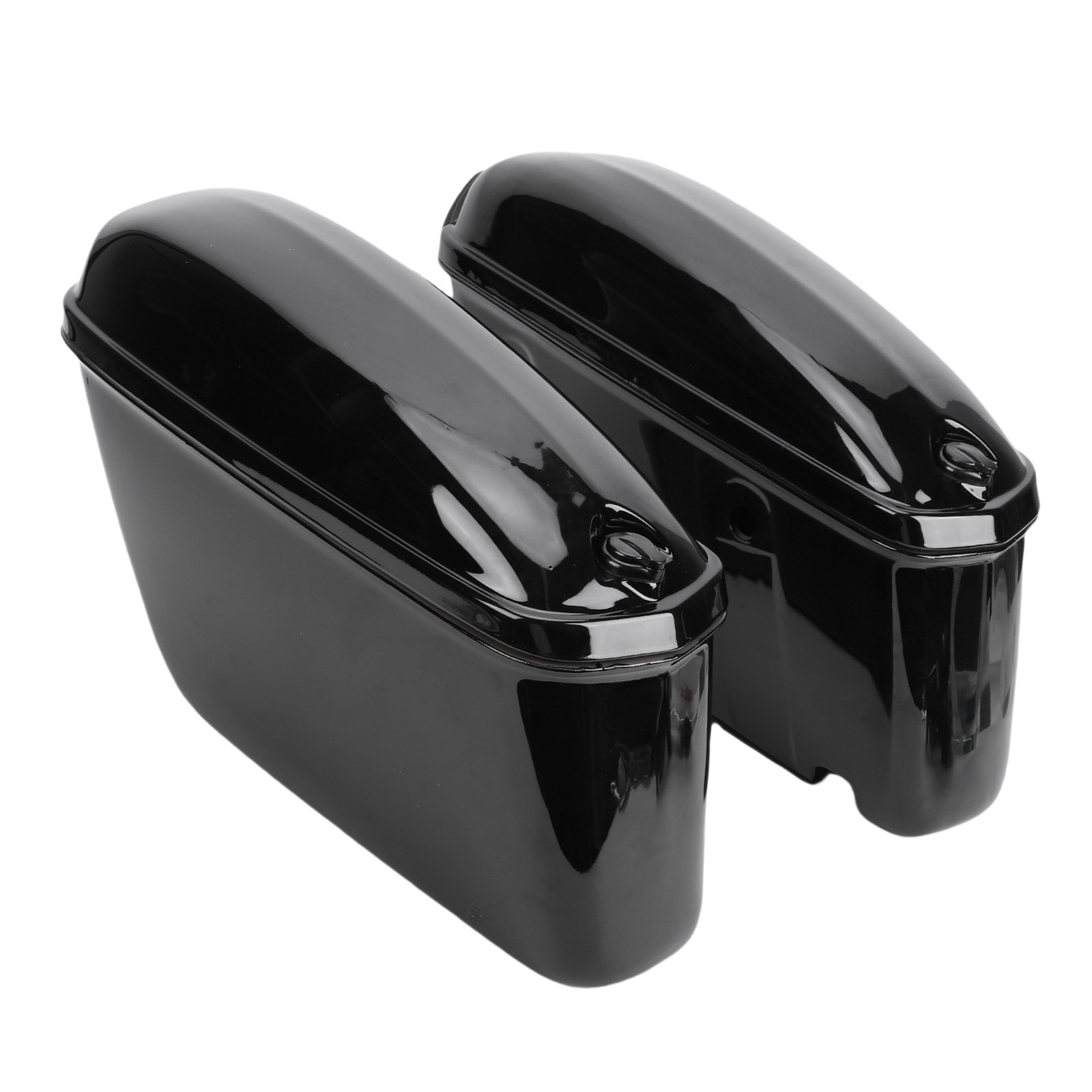 22L Motorcycle Hard Saddle Bags Side Luggage Box With Lock Mount Kit For