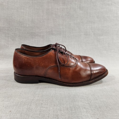 Allen Edmonds Port Washington Fifth Ave Oxford Puntera Hombres Zapatos Talla 8.5 D Marrón - Imagen 7 de 17