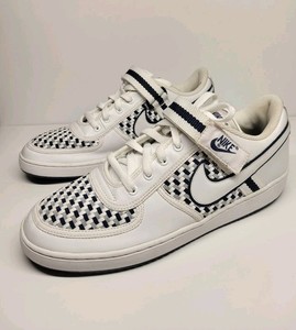 Nike Talla 12 US Woven 2006 Raro Blanco Marino Zapatilla Swoosh