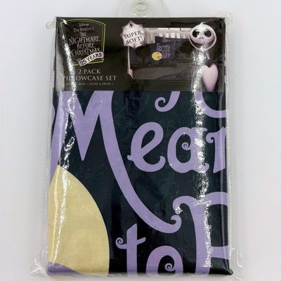 Rare! Disney Pillowcase his and hers Set New Nightmare Before Christmas 2pk