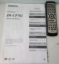 ONKYO DVD Changer DV-CP702 Remote Control RC-542 DV  OEM Manual