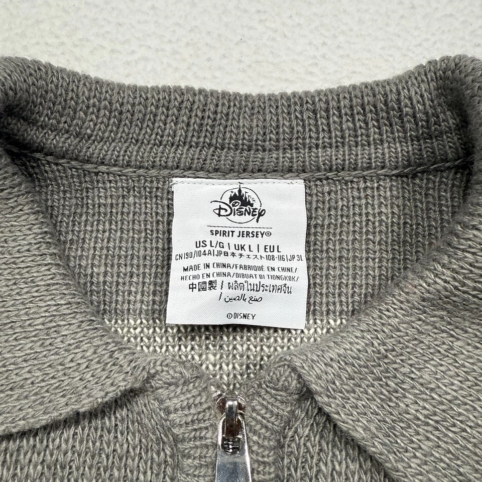 Jersey Suéter Disneyland Resort Spirit Talla L Cremallera Completa Chaqueta Mickey Mouse Tejido Foto 3 de 4