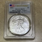 2021 Silver American Eagle Dollar • PCGS MS70 • Type 1 • First Strike