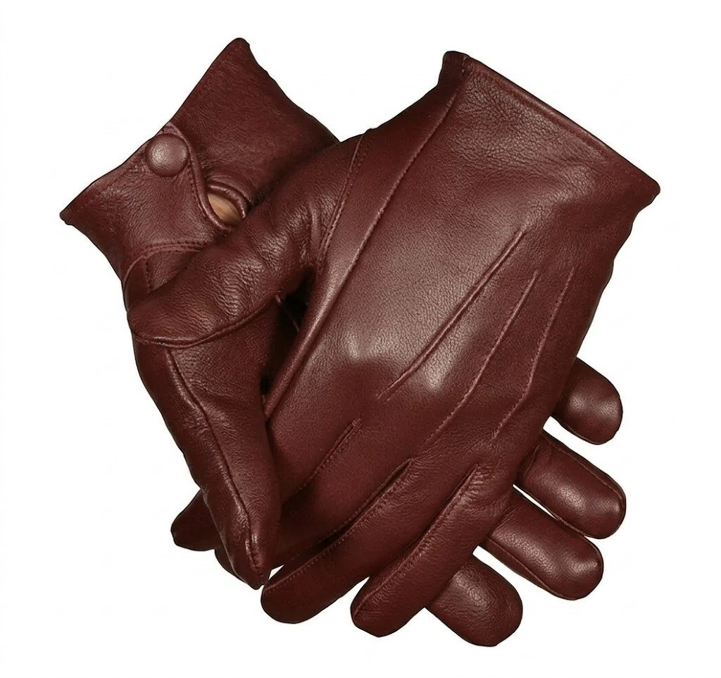Unlined Leather Driving Gloves Soft Comfortable Driving Gloves with Snap Closure