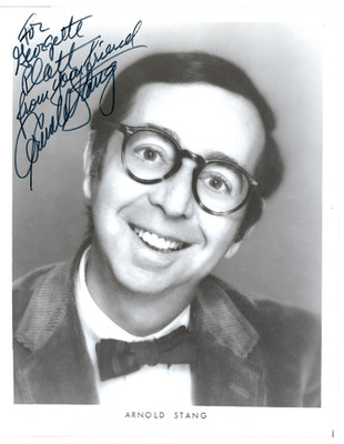 Arnold Stang Autographed Photo 8 x 10 B&W with RAAB Collection COA