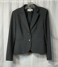Calvin Klein Women's Gray 2 Button Suit Jacket/Blazer Size 6