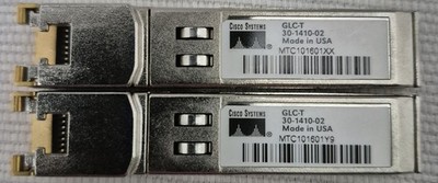Paar Cisco GLC-T 1000BASE-T SFP Kupfer RJ45 Transceiver Module 30-1410-02