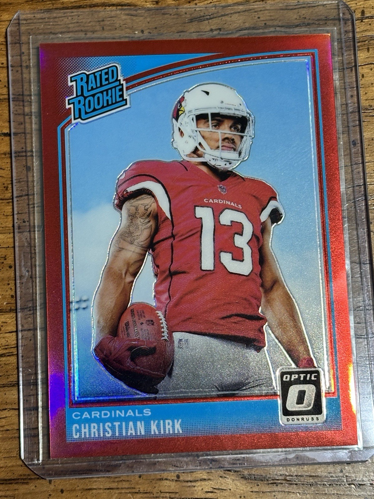 2018 Donruss Optic Rated Rookie Christian Kirk #163 Red Prizm /99 Cardinals RC