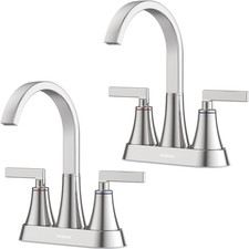 Bathroom Sink Faucet Hurran 4 Inch Brushed Nickel Bathroom Faucets For Sink 3