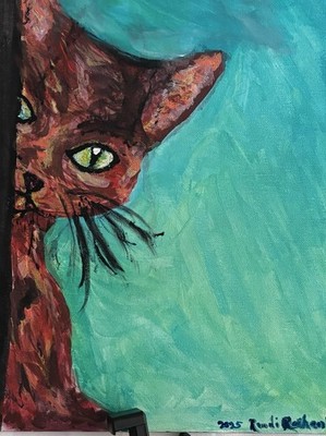 Randi Rothenberger ''Silent Watcher Revealed'' Original Acrylic Painting 