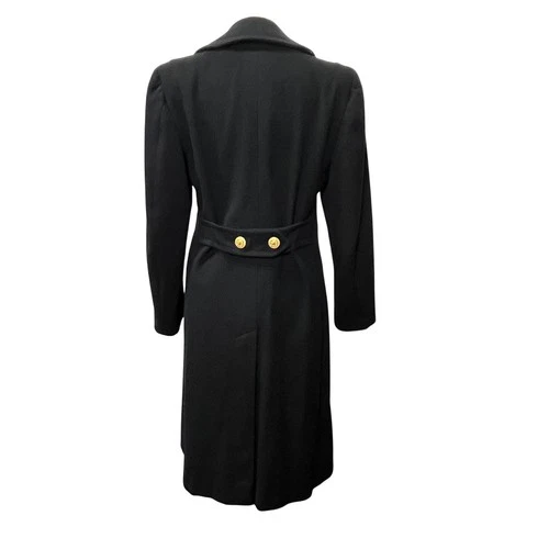 Naval Academy USNA Bridge Coat Thorngate Uniforms Black Wool Peacoat 36 Vintage image 2