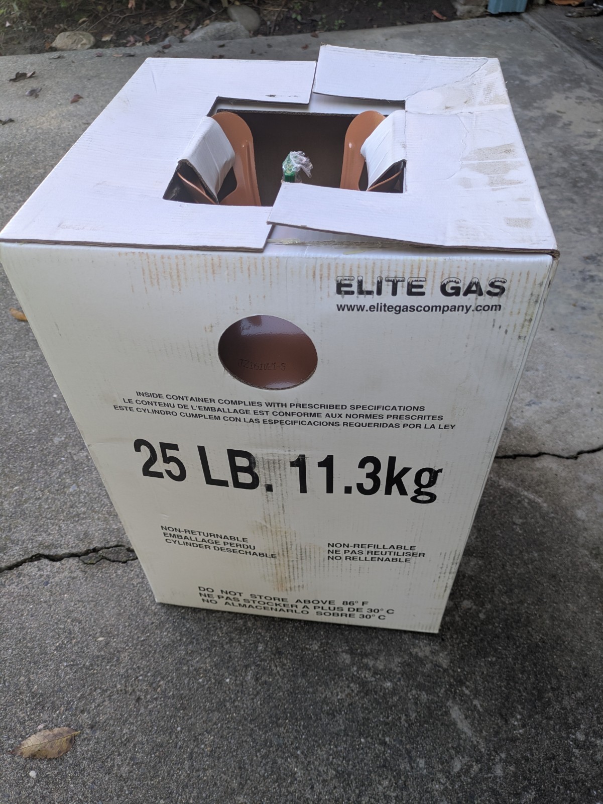 Refrigerant R600 n-Butane Upright Commercial Charging 25Lbs