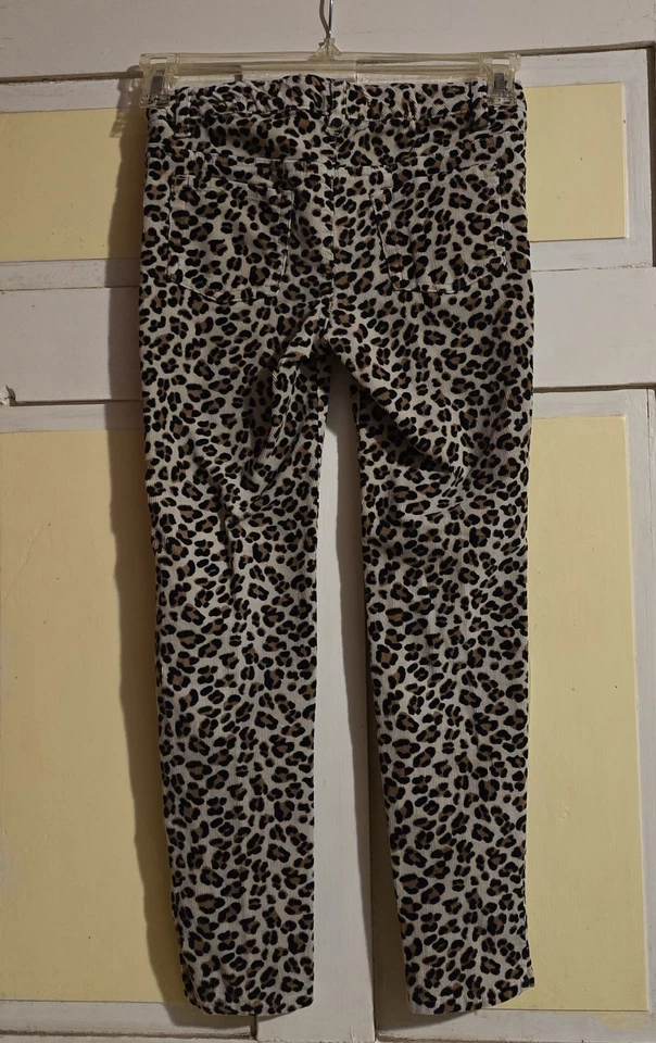 Pantalones de mezclilla elásticos Cherokee para niña estampado de leopardo cintura ajustable talla 10 Foto 3 de 4