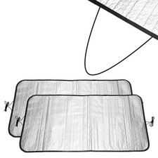 35 x 18 Inch Air Conditioner Cover, 2 Pcs Magnetic Outside AC Unit Cover, Silver