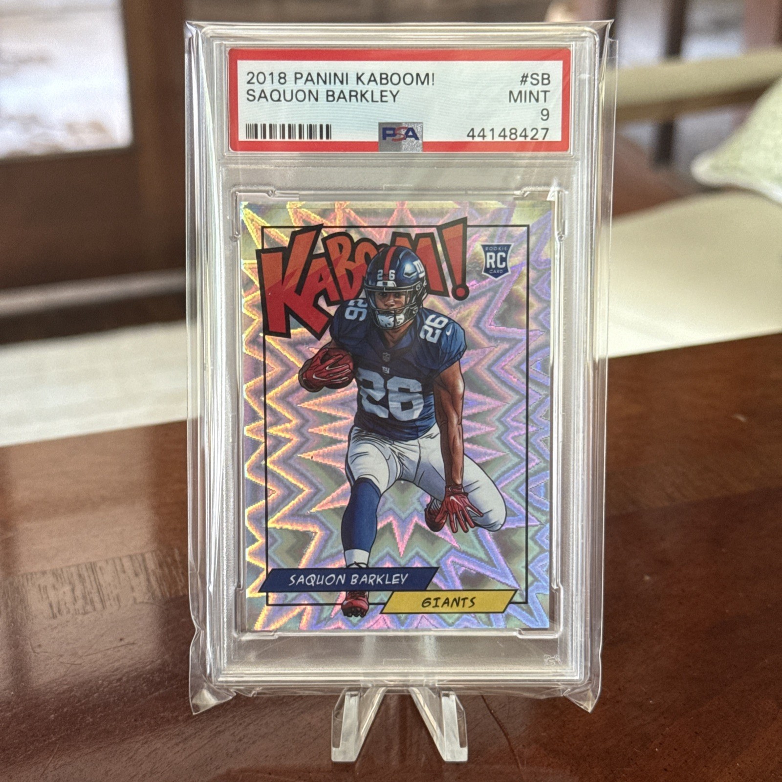 2018 Panini KABOOM! #K-SB Saquon Barkley RC Rookie SSP CASE HIT PSA 9 MINT