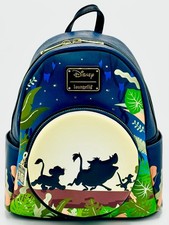 Loungefly Hakuna Matata Mini Backpack Disney Lion King 30th Light Up Glow Bag