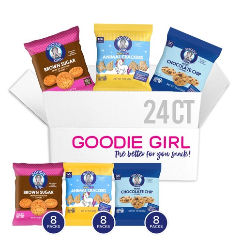 Paquete de galletas saladas y chispas de chocolate Goodie Girl sin gluten de 24 quilates
