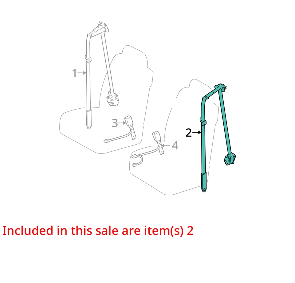 Seat Belt Front Bucket Driver Retractor Coupe Fits 04-08 SOLARA 2647984 - Изображение 3 из 4