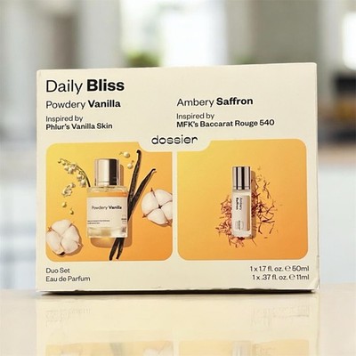 NEW IN BOX Dossier Daily Bliss Perfume Duo Set - 2piece set