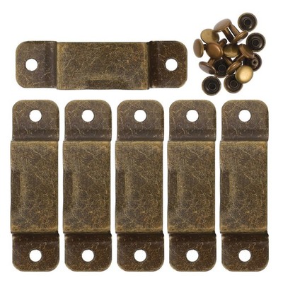6 Pcs Durable Metal Tape Measure Holder Clips with Rivets for Tool Belts